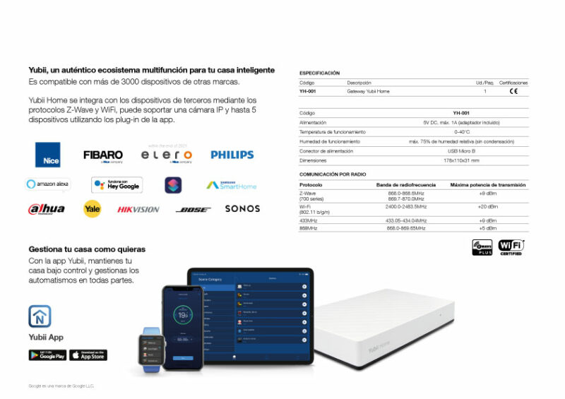 Yubii Home Gateway N° 1 - Lucinsa Smart Home, casas inteligentes, españa, promotoras smart